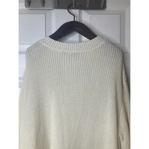 Lane bryant sequin shoulder cream knit dolman sleeve sweater sz 22/24 - Picture 13 of 16